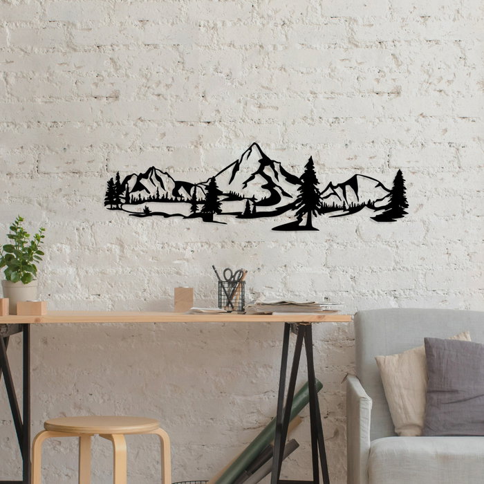 Wallity Landscape 4 Accesorio de Pared Decorativo de Metal Negro